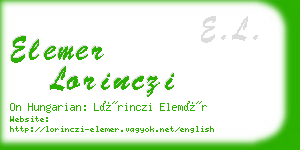 elemer lorinczi business card